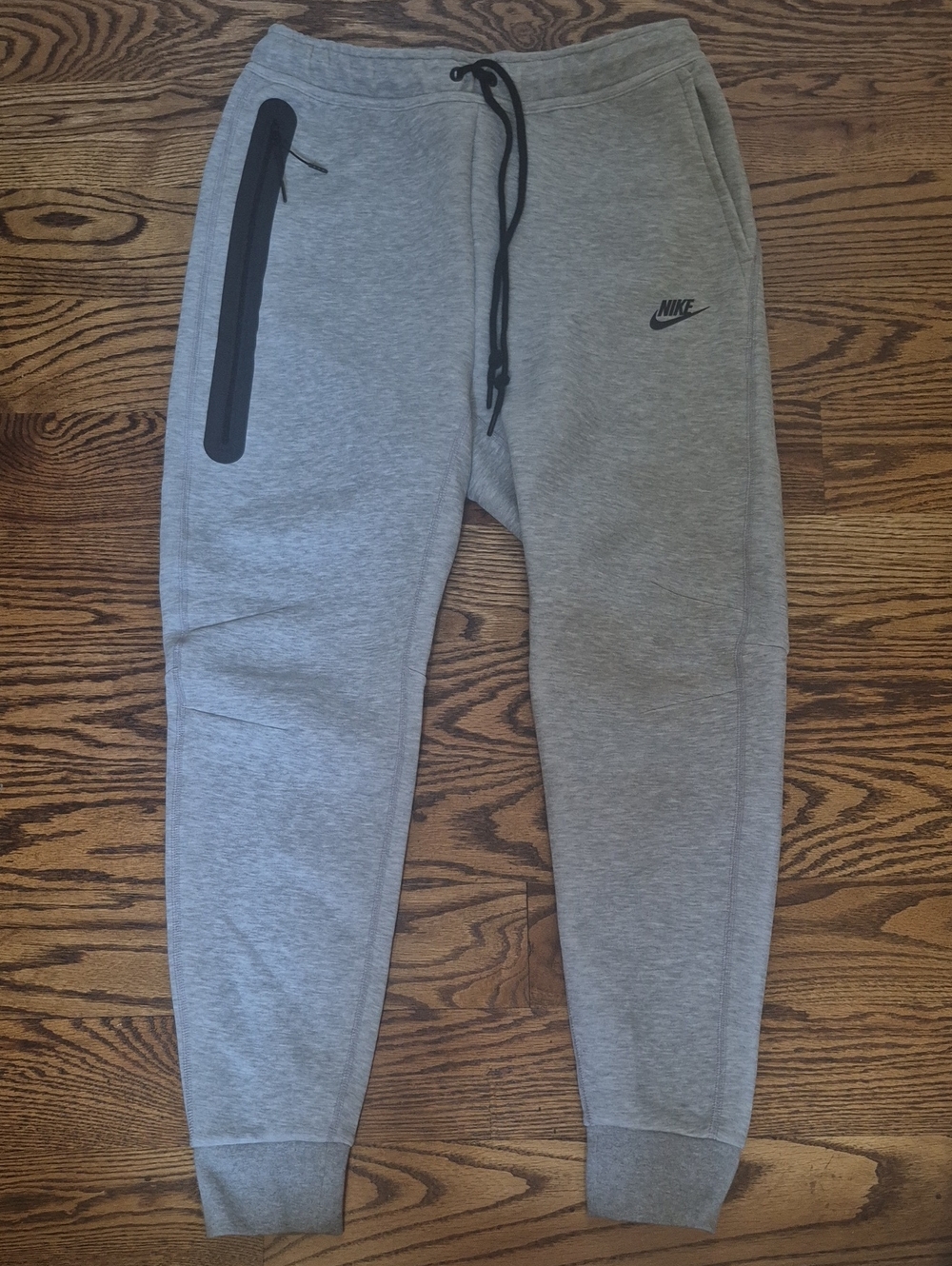 NWOT!! Nike Tech Men's Fleece Joggers - Grey with Black Accents